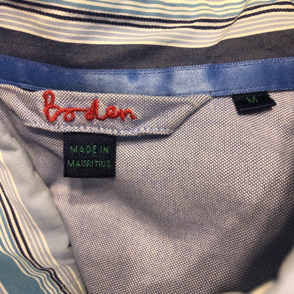 Boden Striped Button Down Shirt Medium - Picture 5 of 6